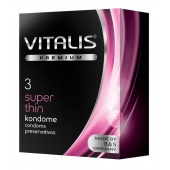 Ультратонкие презервативы VITALIS PREMIUM super thin - 3 шт. - Vitalis - купить с доставкой в Челябинске