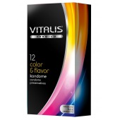 Цветные ароматизированные презервативы VITALIS PREMIUM color   flavor - 12 шт. - Vitalis - купить с доставкой в Челябинске