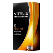 Ребристые презервативы VITALIS PREMIUM ribbed - 12 шт. - Vitalis - купить с доставкой в Челябинске