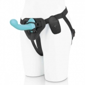 Голубая изогнутая насадка 6in Remote Control Ripple P-Spot G-Spot на черных трусиках - 16 см. - Pegasus - купить с доставкой в Челябинске