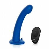 Синяя насадка Remote Control P-Spot G-Spot с черными трусиками - 20 см. - Pegasus - купить с доставкой в Челябинске