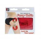Металлические наручники с красной меховой опушкой METAL HANDCUFF WITH PLUSH RED - Dream Toys - купить с доставкой в Челябинске