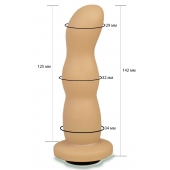 Телесная рельефная насадка Harness - 14,2 см. - LOVETOY (А-Полимер) - купить с доставкой в Челябинске