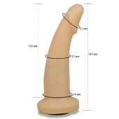 Телесная гладкая насадка Harness - 14,7 см. - LOVETOY (А-Полимер) - купить с доставкой в Челябинске