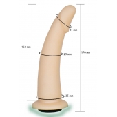 Телесная гладкая насадка-фаллоимитатор Harness - 17 см. - LOVETOY (А-Полимер) - купить с доставкой в Челябинске