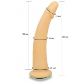 Телесная гладкая насадка-фаллоимитатор Harness - 20 см. - LOVETOY (А-Полимер) - купить с доставкой в Челябинске
