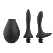 Черный анальный душ Nexus Anal Douche Set с 2 сменными насадками - Nexus Range - купить с доставкой в Челябинске