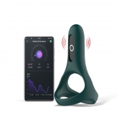 Изумрудное виброкольцо Magic Motion Rise с подхватом мошонки - Magic Motion - в Челябинске купить с доставкой