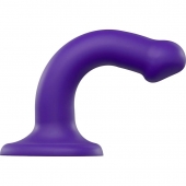 Фиолетовый фаллоимитатор-насадка Strap-On-Me Dildo Dual Density size S - 17 см. - Strap-on-me - купить с доставкой в Челябинске