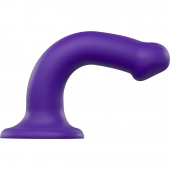 Фиолетовый фаллоимитатор-насадка Strap-On-Me Dildo Dual Density size M - 18 см. - Strap-on-me - купить с доставкой в Челябинске
