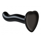 Черный фаллоимитатор-насадка Strap-On-Me P G spot Dildo size S - 16,4 см. - Strap-on-me - купить с доставкой в Челябинске