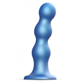 Голубая насадка Strap-On-Me Dildo Plug Balls size S - Strap-on-me - купить с доставкой в Челябинске