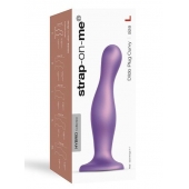 Фиолетовая насадка Strap-On-Me Dildo Plug Curvy size L - Strap-on-me - купить с доставкой в Челябинске
