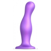Фиолетовая насадка Strap-On-Me Dildo Plug Curvy size L - Strap-on-me - купить с доставкой в Челябинске