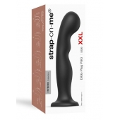 Черная насадка Strap-On-Me Dildo Plug P G size XXL - Strap-on-me - купить с доставкой в Челябинске