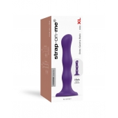 Фиолетовая насадка Strap-On-Me Dildo Geisha Balls size XL - Strap-on-me - купить с доставкой в Челябинске