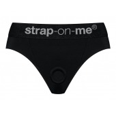 Черные трусики для насадок Heroine Lingerie Harness - size M - Strap-on-me - купить с доставкой в Челябинске
