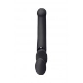 Черный безремневой вибрострапон Silicone Bendable Strap-On - size XL - Strap-on-me - купить с доставкой в Челябинске