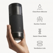 Черный мастурбатор с контролем всасывания Arcwave Pow Stroker - Arcwave - в Челябинске купить с доставкой