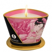 Массажная свеча Rose Petals с ароматом розы - 170 мл. - Shunga - купить с доставкой в Челябинске
