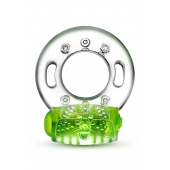 Зеленое эрекционное виброкольцо Arouser Vibrating C-Ring - Blush Novelties - в Челябинске купить с доставкой
