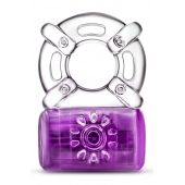 Фиолетовое эрекционное виброкольцо One Night Stand Vibrating C-Ring - Blush Novelties - в Челябинске купить с доставкой