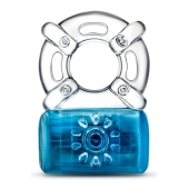 Синее эрекционное виброкольцо One Night Stand Vibrating C-Ring - Blush Novelties - в Челябинске купить с доставкой