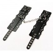 Узорчатые кожаные оковы с регулируемыми ремешками - Crazy Handmade - купить с доставкой в Челябинске