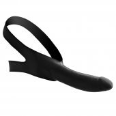 Черный кляп-страпон Masters Mini Face Fuck Strap-On - 14 см. - XR Brands - купить с доставкой в Челябинске