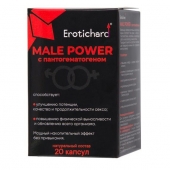 Капсулы для мужчин Erotichard male power с пантогематогеном - 20 капсул (0,370 гр.) - Erotic Hard - купить с доставкой в Челябинске