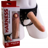 Страпон Харнесс из трусиков и насадки-фаллоса - 17,5 см. - LOVETOY (А-Полимер) - купить с доставкой в Челябинске