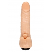 Телесная гелевая насадка-фаллос с клиторальными лепестками - 18,5 см. - LOVETOY (А-Полимер) - купить с доставкой в Челябинске