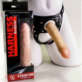 Телесная насадка-фаллос на трусиках с плугом - 16,5 см. - LOVETOY (А-Полимер) - купить с доставкой в Челябинске