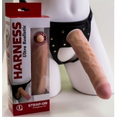 Насадка-фаллос в комплекте с трусиками Harness - 21,6 см. - LOVETOY (А-Полимер) - купить с доставкой в Челябинске