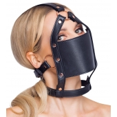 Черный намордник с кляпом-шаром Head Harness With A Gag - Orion - купить с доставкой в Челябинске