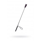 Чёрный стек с кожаной ручкой - 58 см. - Sitabella - купить с доставкой в Челябинске