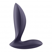 Фиолетовый анальный вибростимулятор Power Plug - Satisfyer - в Челябинске купить с доставкой