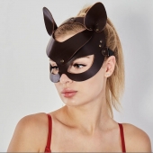 Коричневая кожаная маска  Кошечка - Sitabella - купить с доставкой в Челябинске