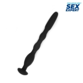 Черный силиконовый уретральный стимулятор - 10 см. - Sex Expert - купить с доставкой в Челябинске