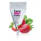 Съедобное согревающее массажное масло Love Me Tender Strawberry с ароматом клубники - 10 мл. - Love to Love - купить с доставкой в Челябинске