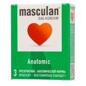 Презервативы анатомической формы Masculan Anatomic - 3 шт. - Masculan - купить с доставкой в Челябинске
