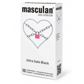 Ультрапрочные презервативы Masculan Ultra Safe Black - 10 шт. - Masculan - купить с доставкой в Челябинске