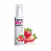 Съедобное согревающее массажное масло Love Me Tender Strawberry с ароматом клубники - 100 мл. - Love to Love - купить с доставкой в Челябинске