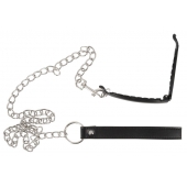 Зажим для половых губ с поводком Pussy Clamp With A Leash - Orion - купить с доставкой в Челябинске