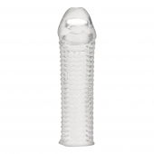 Текстурированная насадка на пенис Clear Textured Penis Enhancing Sleeve Extension - 16,5 см. - BlueLine - в Челябинске купить с доставкой