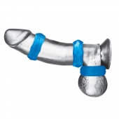 Комплект из трех голубых колец для эрекции 3-Pack Nuts   Bolts Stretch Cock Ring Set - BlueLine - в Челябинске купить с доставкой