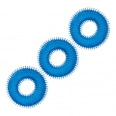 Комплект из трех голубых колец для эрекции 3-Pack Ultra-Stim Stretch Cock Rings - BlueLine - в Челябинске купить с доставкой