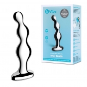 Стальной анальный фаллоимитатор для простаты Stainless Steel Anal Beads - 13 см. - b-Vibe - в Челябинске купить с доставкой