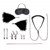 Большой эротический набор из 12 предметов Interchangeable Collar   Nipple Clips Set - Lux Fetish - купить с доставкой в Челябинске