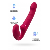 Малиновый безремневой страпон Lapis - 23 см. - Lovense - купить с доставкой в Челябинске